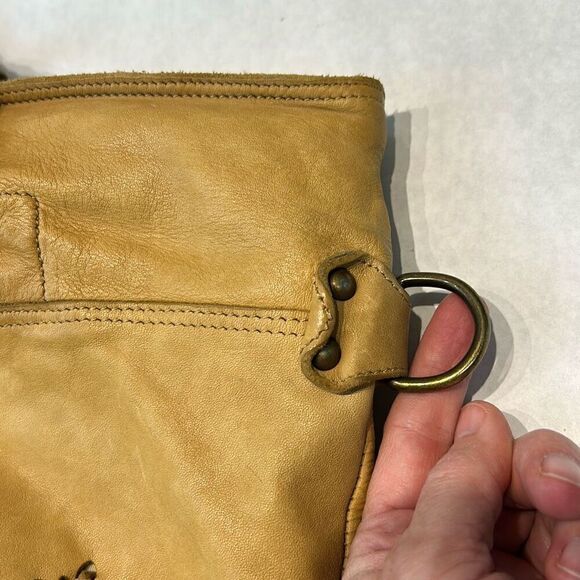 Errelleventidue Italian Leather Handbag Satchel Purse Floral Cutout Stud Detail - Picture 13 of 13